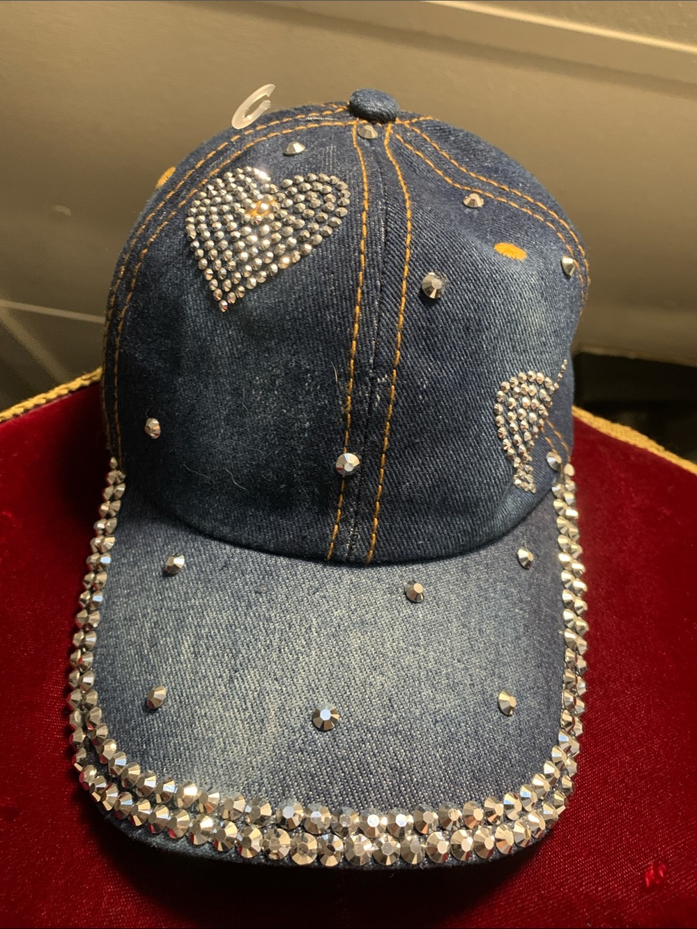 Embellished Denim Cap NWOT